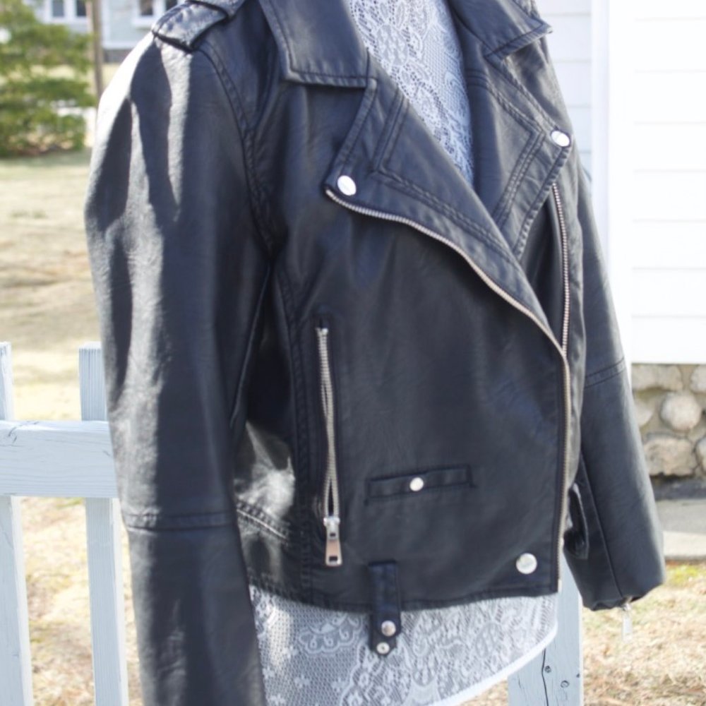 Faux Leather Moto Jacket